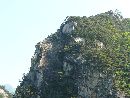 昇仙峡覚円峰の対岸にあり対を成す天狗岩の写真