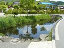 忍野八海を構成する鏡池の全体写真