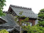 西川家住宅（山梨市）の突き上げ屋根をアップにした写真